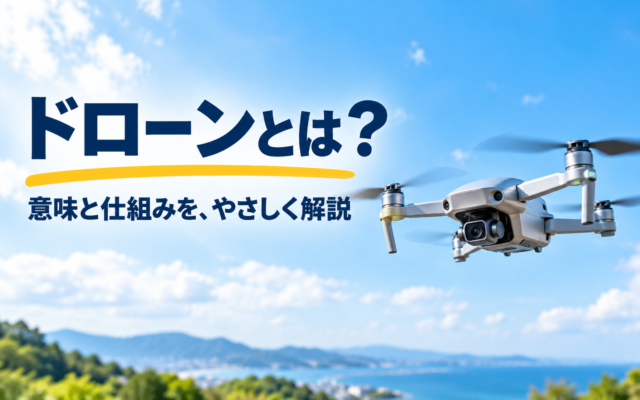 ドローンとは？意味と仕組みを初心者向けに解説