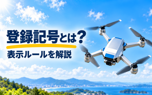 ドローンの登録記号とは？表示ルールを解説