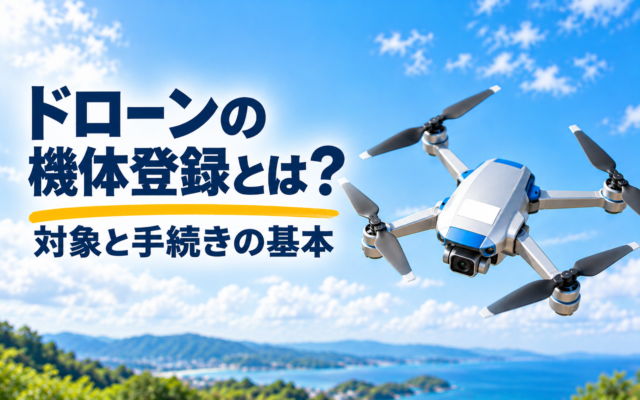 ドローンの機体登録とは？対象と手続きの基本